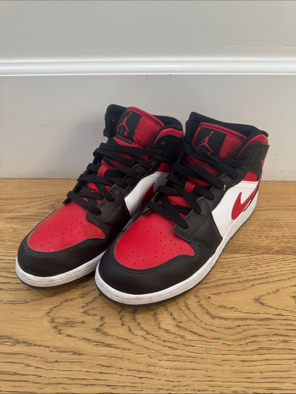 Jordan Kids Black, Red & White High-Top Sneakers